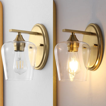 Jayne Iron/Glass Cottage Rustic LED Vanity Light